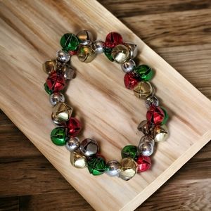 Christmas Jingle Bell  Bracelet Holiday Festive color's  a Perfect Gifts